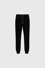 Bipack de pantalones buzo niño negro y burdeos lisos con cintura elástica y cordones ajustables