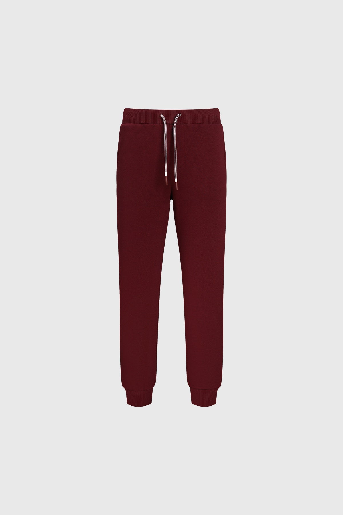 Bipack de pantalones buzo niño negro y burdeos lisos con cintura elástica y cordones ajustables