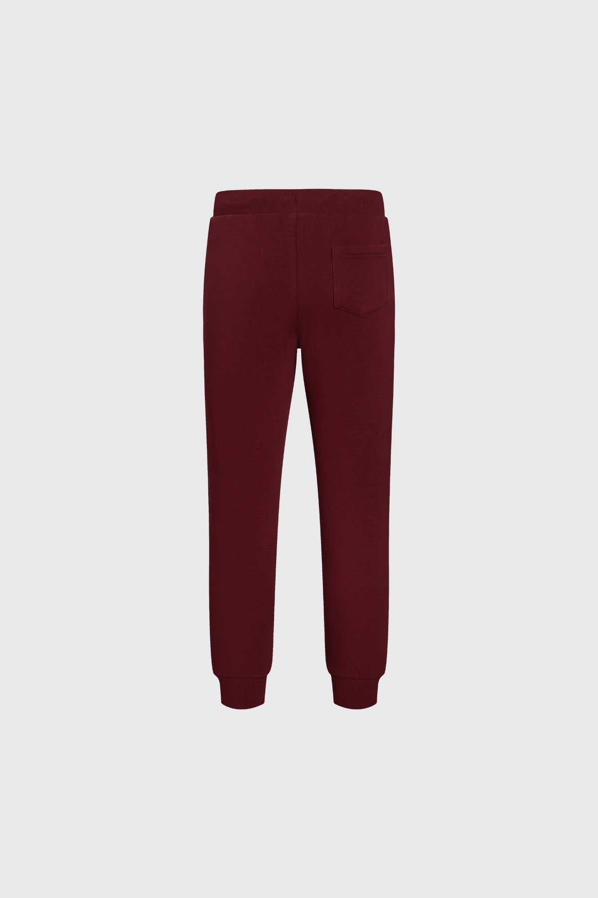 Bipack de pantalones buzo niño negro y burdeos lisos con cintura elástica y cordones ajustables
