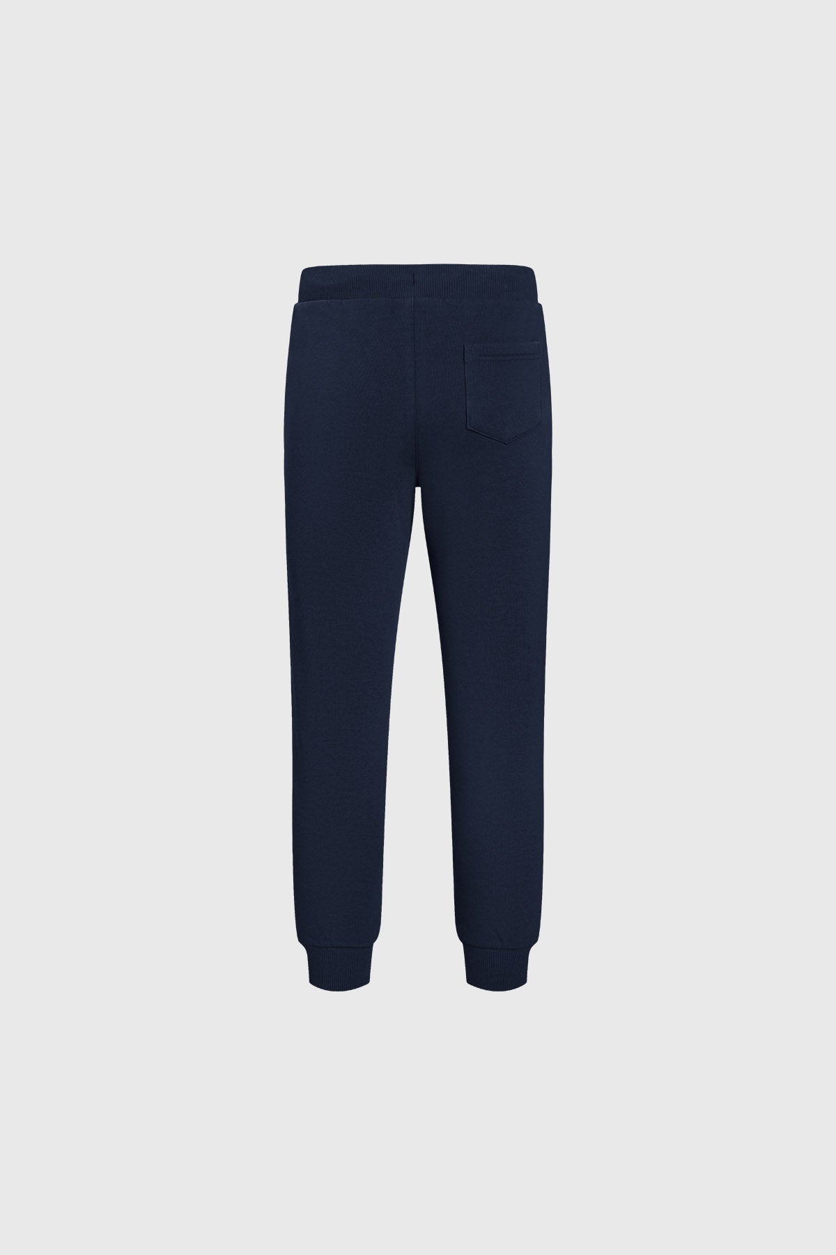 Buzo toddler azul oscuro y gris claro sin estampa con cordones en la cintura ajuste cómodo para niños activos