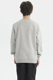 Polerón Niño Básico Teen Gris Melange