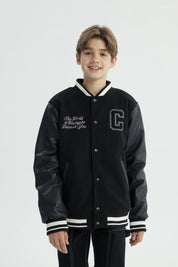 Chaqueta Niño Cuello V Negro