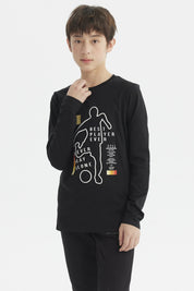 Polera Niño Print 3D Negro