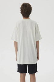 Polera Niño Costura Frontal Crudo