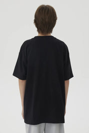 Polera Niño Costura Frontal Negro