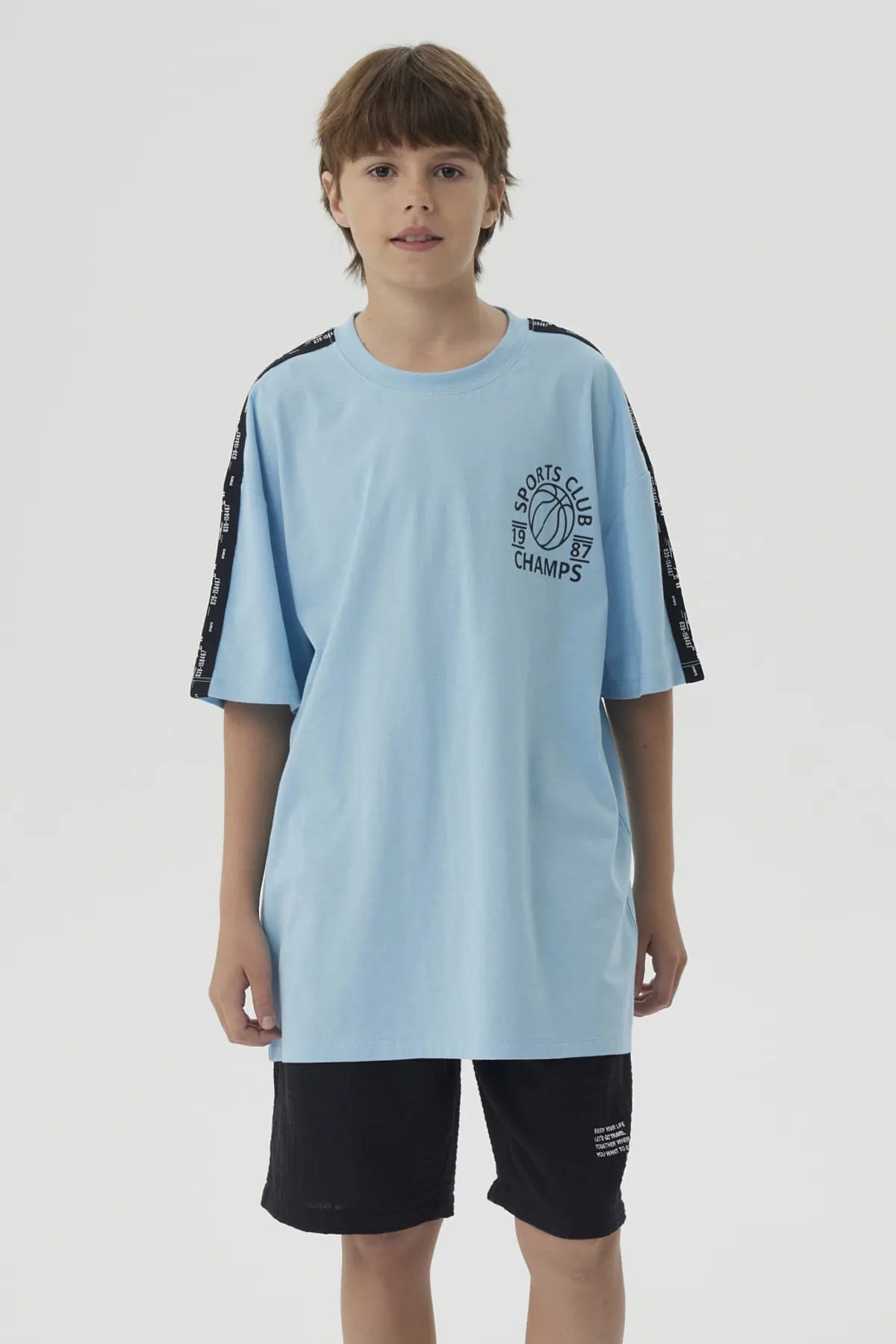 Polera Niño Tape Celeste