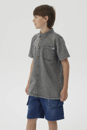 Camisa Niño Teen Denim Gris