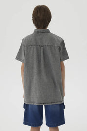 Camisa Niño Teen Denim Gris
