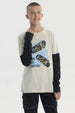 Polera Niño Básica Print Crudo