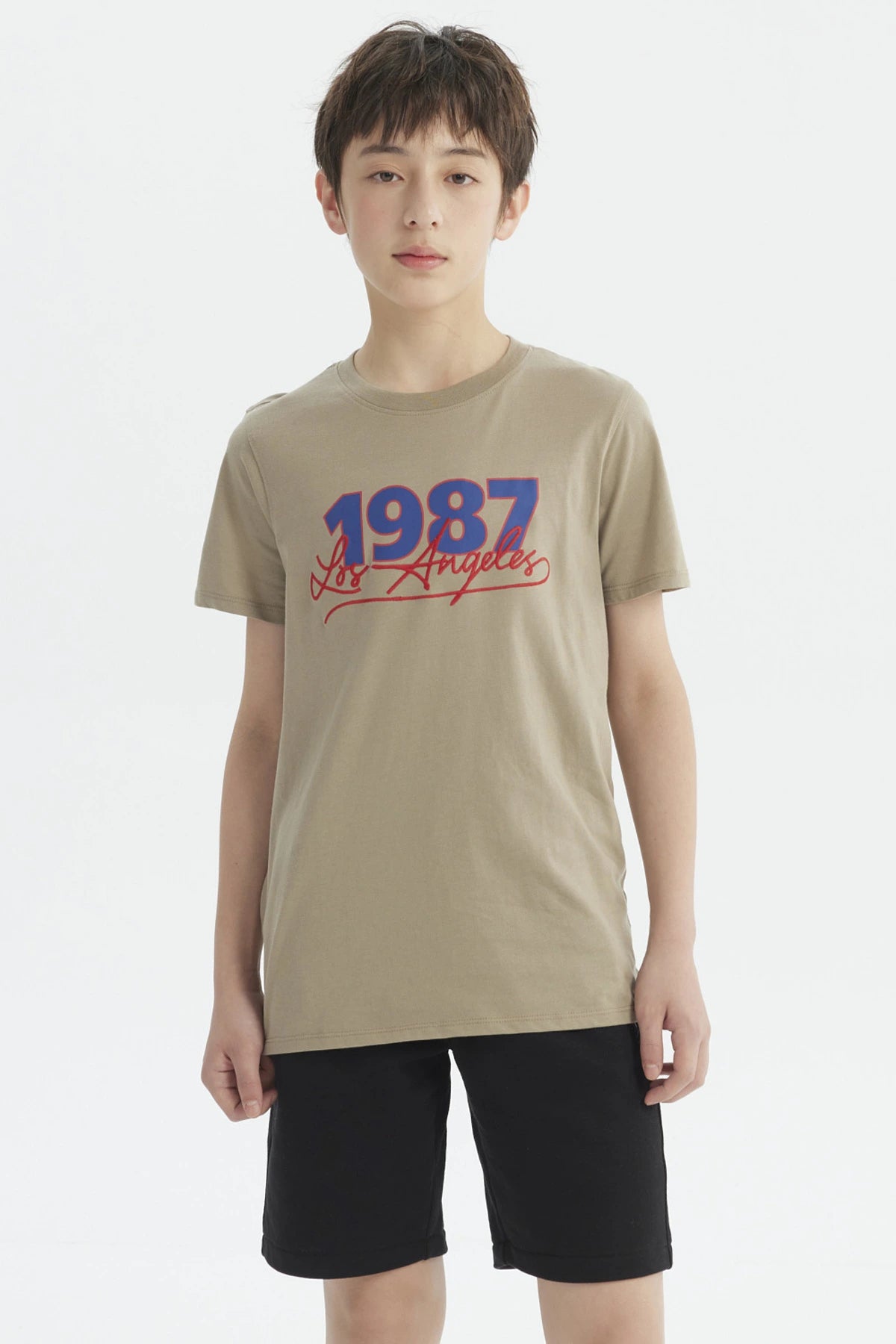 Polera Niño Pipping En Espalda Beige