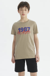 Polera Niño Pipping En Espalda Beige