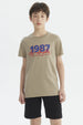 Polera Niño Pipping En Espalda Beige