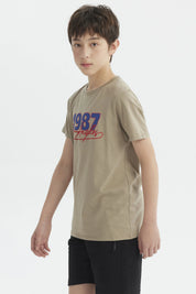 Polera Niño Pipping En Espalda Beige
