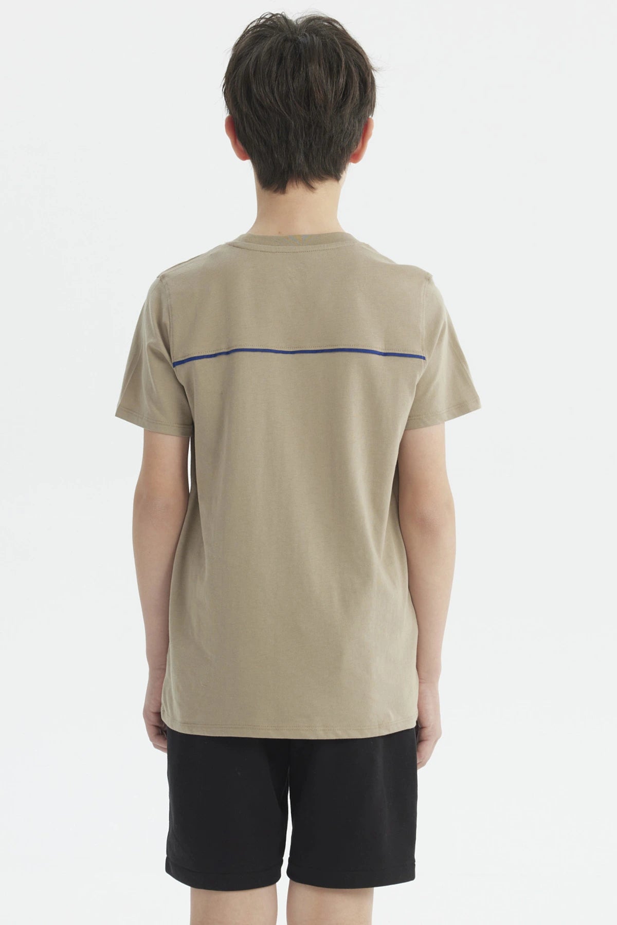 Polera Niño Pipping En Espalda Beige