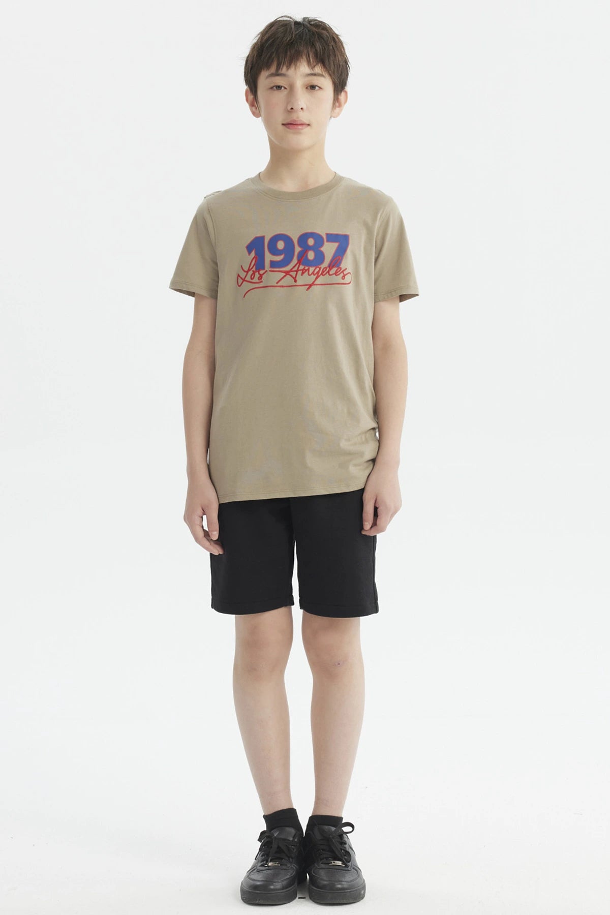Polera Niño Pipping En Espalda Beige