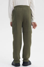 Pantalón Buzo Niño Pitillo Verde Militar