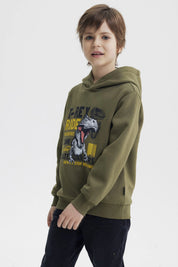 Polerón Niño Slim Verde Militar