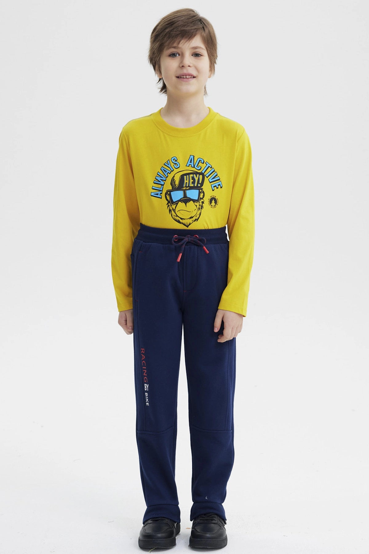 Pantalón Buzo Niño Pitillo Azul Oscuro
