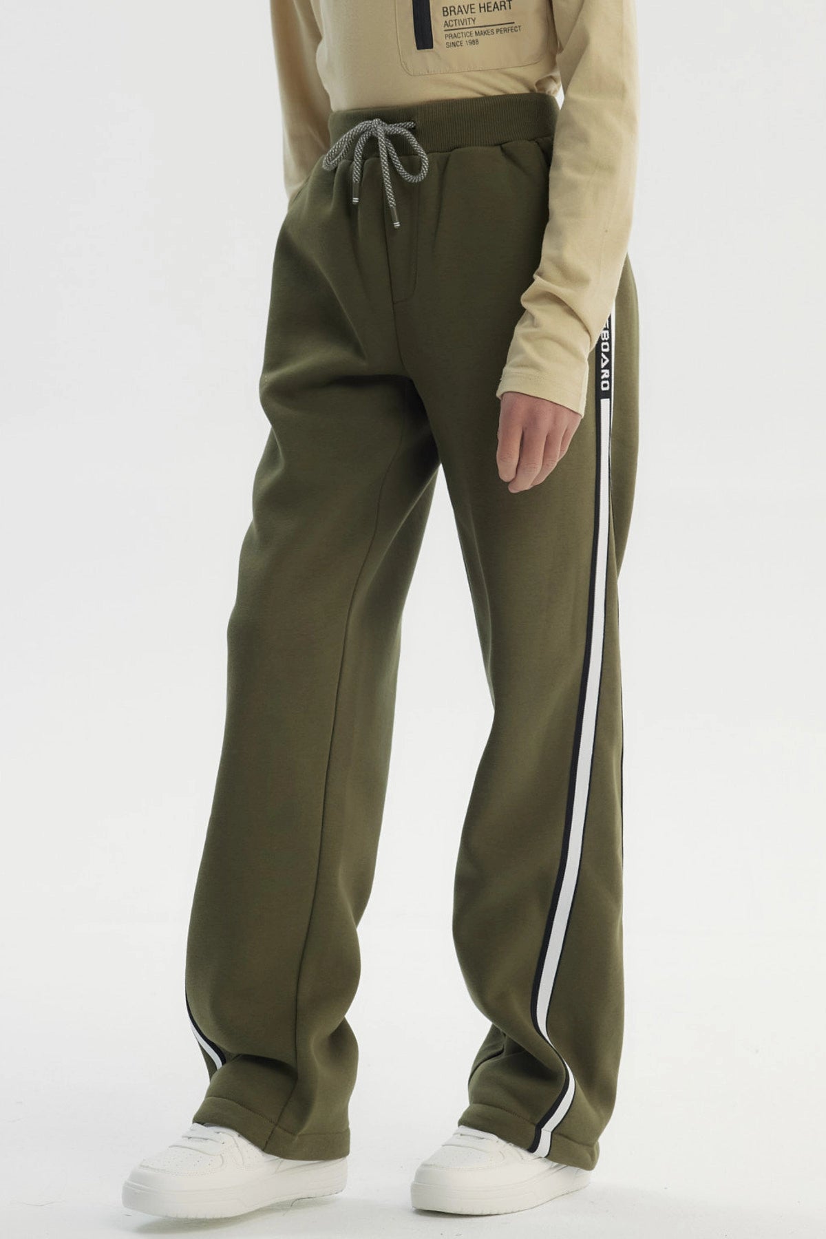 Pantalón Buzo Niño Pitillo Verde Militar