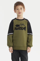 Polerón Niño Slim Verde Militar