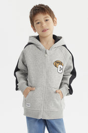 Polerón Niño Slim Gris Melange