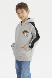 Polerón Niño Slim Gris Melange