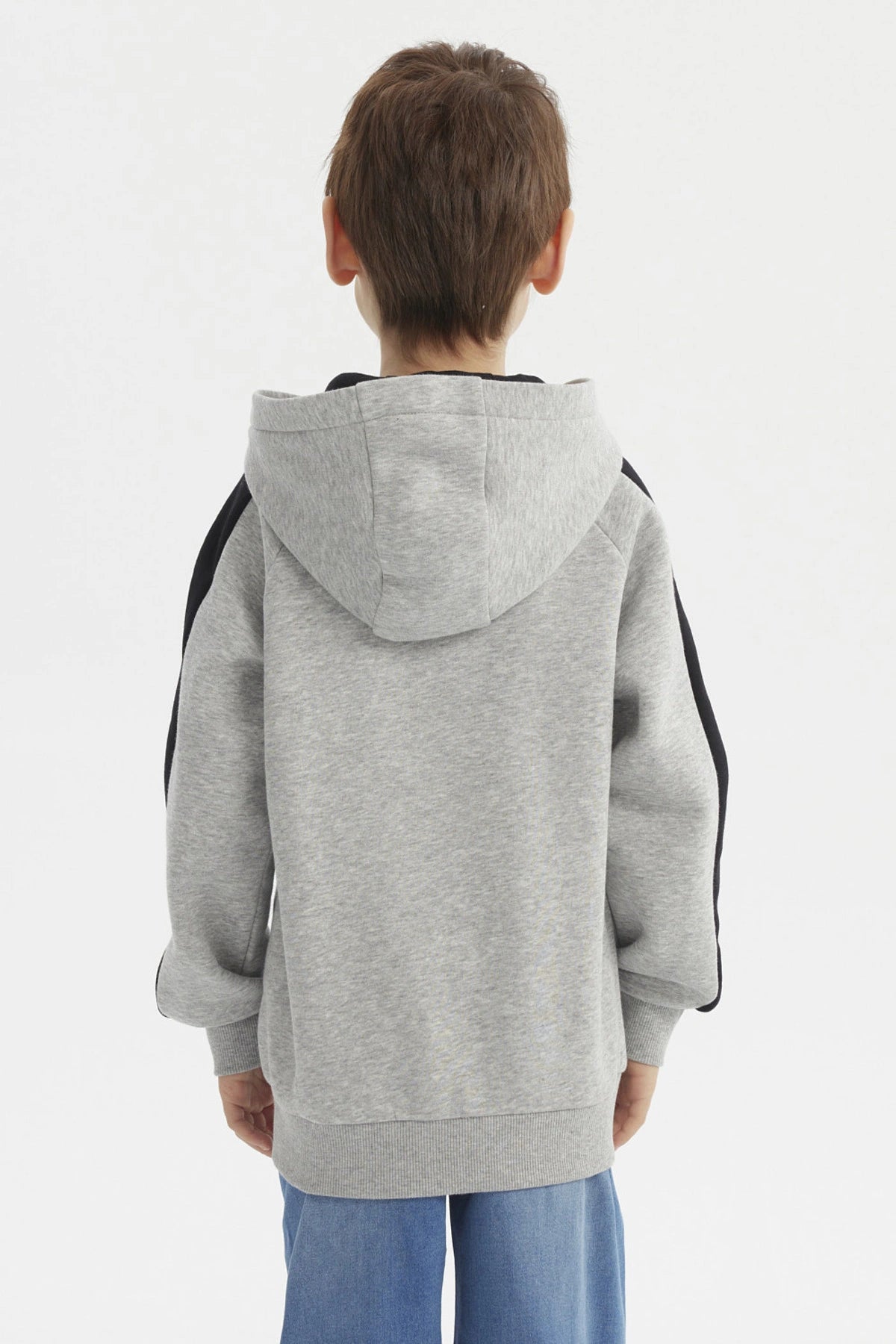 Polerón Niño Slim Gris Melange