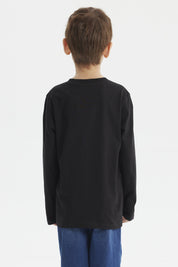 Polera Niño Fosforecente Negro