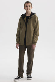 Polerón Niño Slim Verde Militar