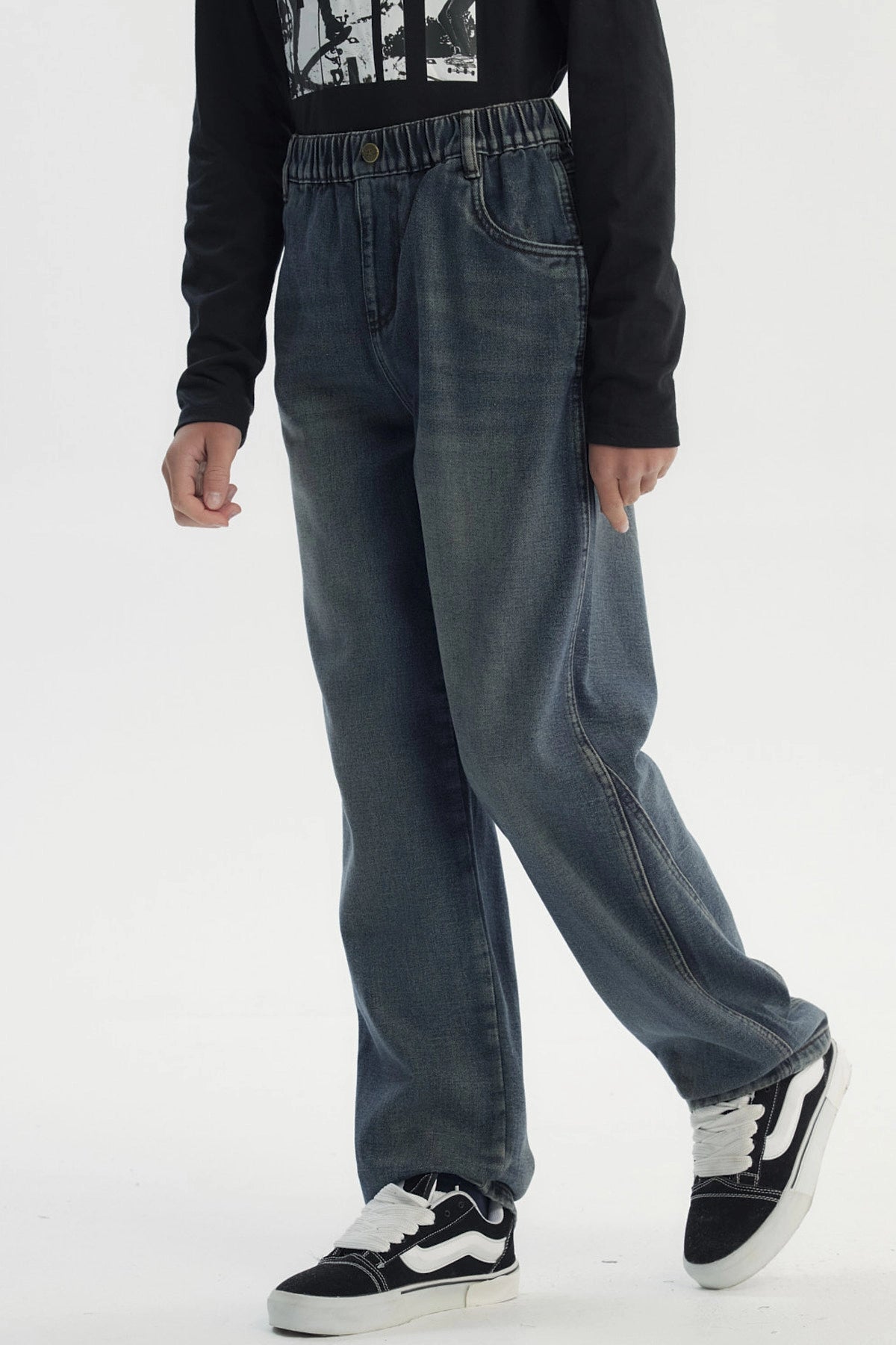 Jeans Niño Baggy Azul Oscuro