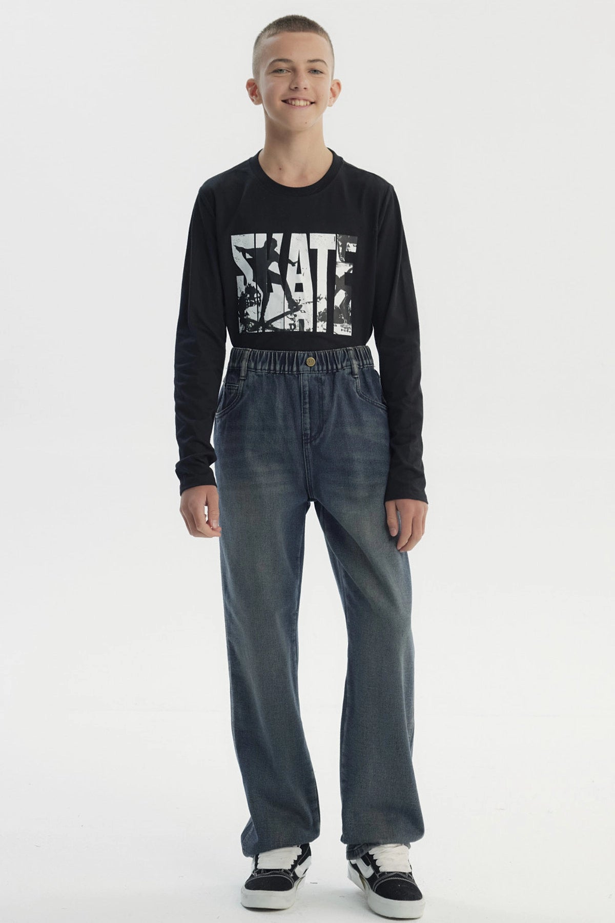 Jeans Niño Baggy Azul Oscuro