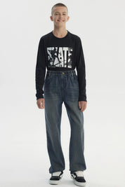 Jeans Niño Baggy Azul Oscuro