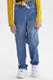 Jeans Niño Pitillo Azul Oscuro