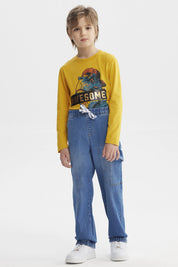 Jeans Niño Pitillo Azul Oscuro