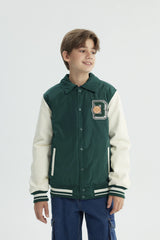 Chaqueta Niño Slim Verde Oscuro