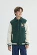 Chaqueta Niño Slim Verde Oscuro