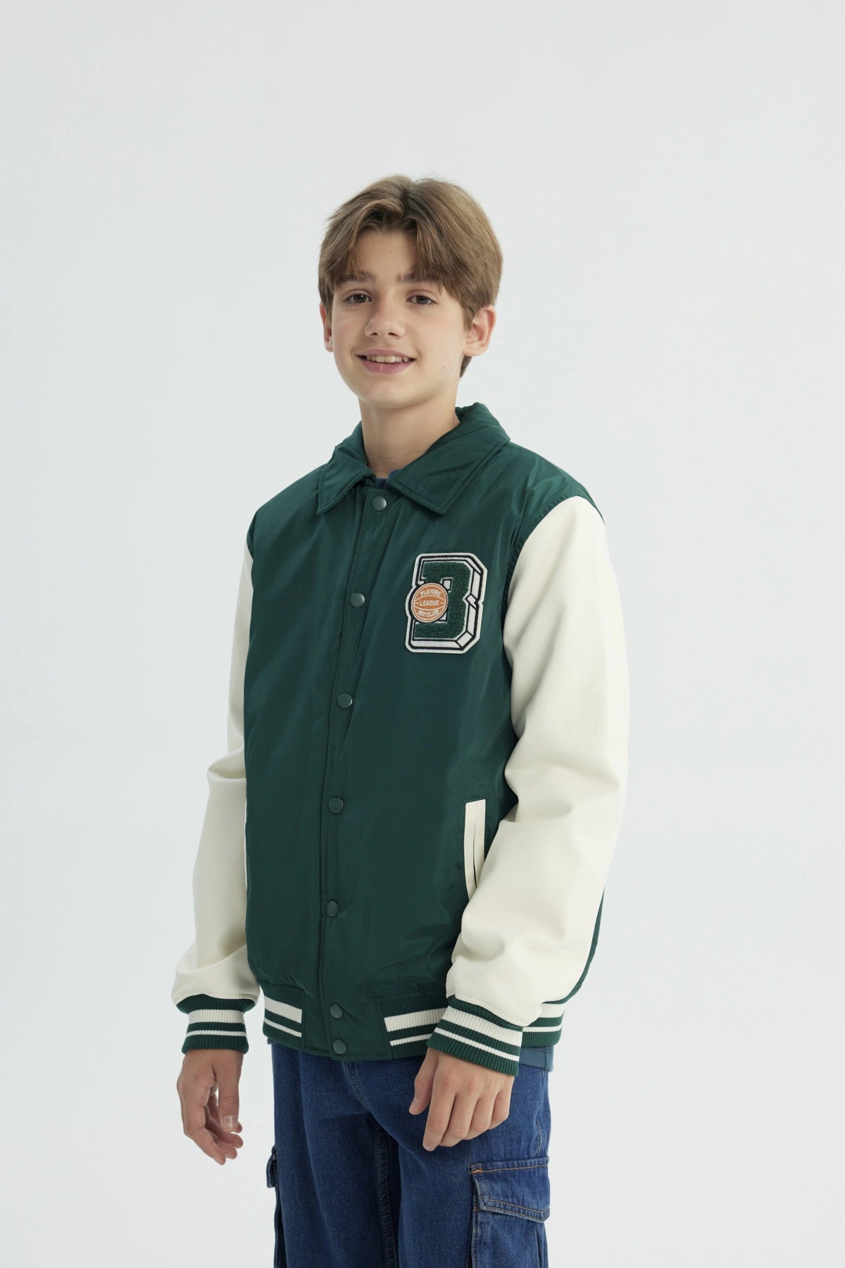 Chaqueta Niño Slim Verde Oscuro