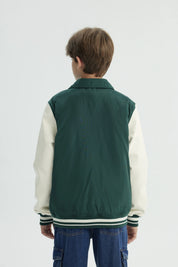 Chaqueta Niño Slim Verde Oscuro