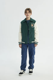 Chaqueta Niño Slim Verde Oscuro