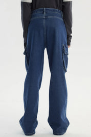 Jeans Niño Calce Recto Azul Oscuro