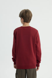 Polerón Niño Slim Rojo Oscuro