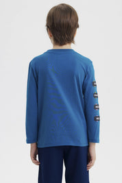 Polera Niño Slim Azul Petroleo