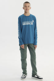 Polera Niño Slim Petroleo
