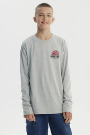 Polera Niño Slim Gris Melange