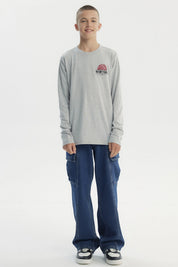 Polera Niño Slim Gris Melange