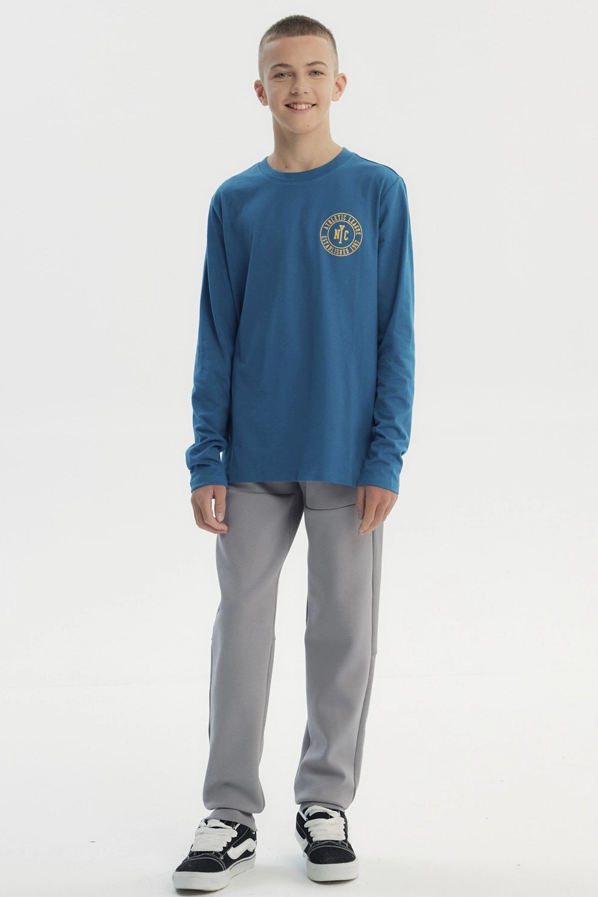 Polera Niño Slim Petroleo