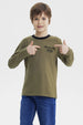 Polera Niño Slim Verde Militar