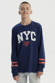 Polera Niño Slim Azul Oscuro