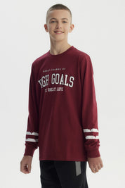 Polera Niño Slim Burdeo