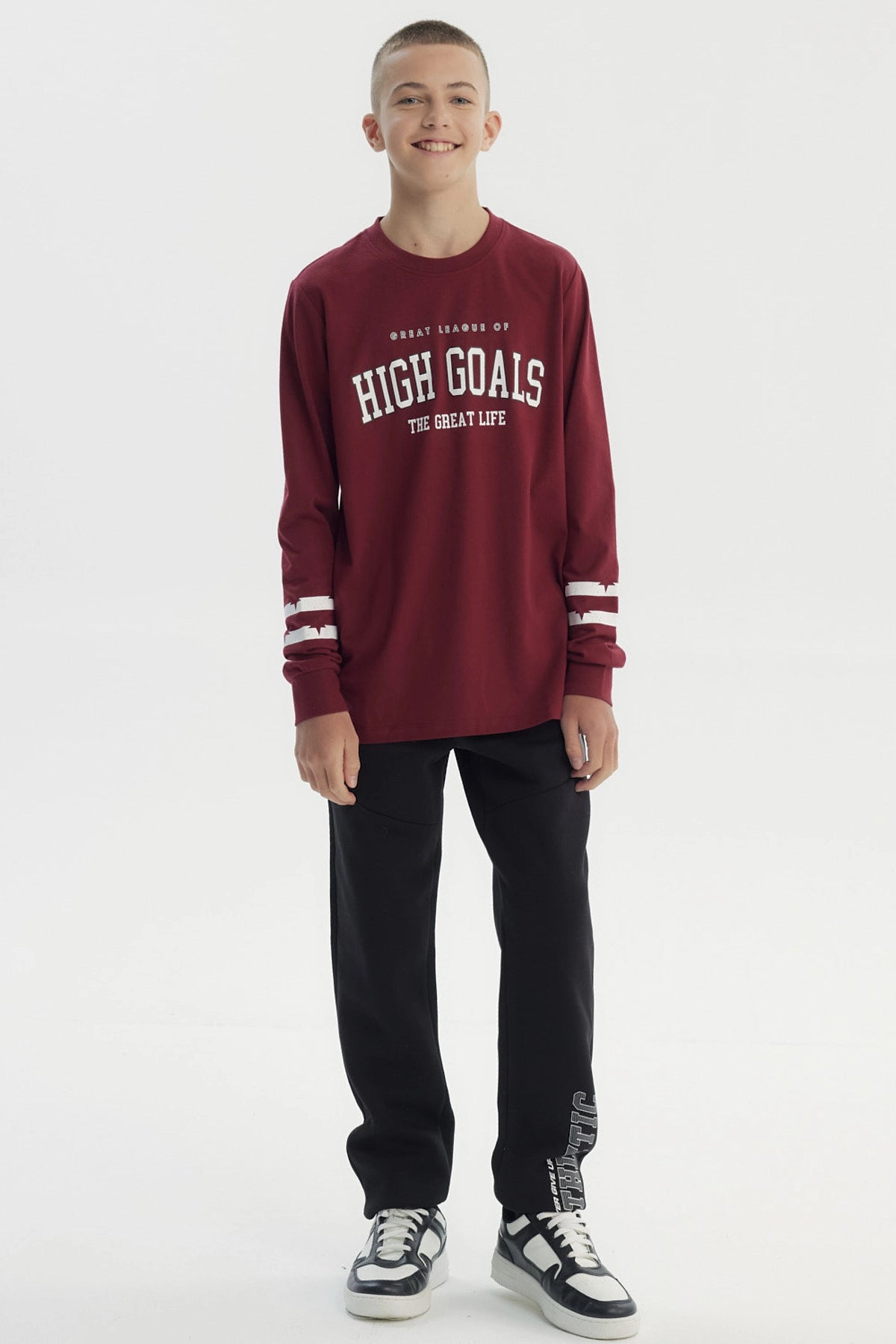 Polera Niño Slim Burdeo